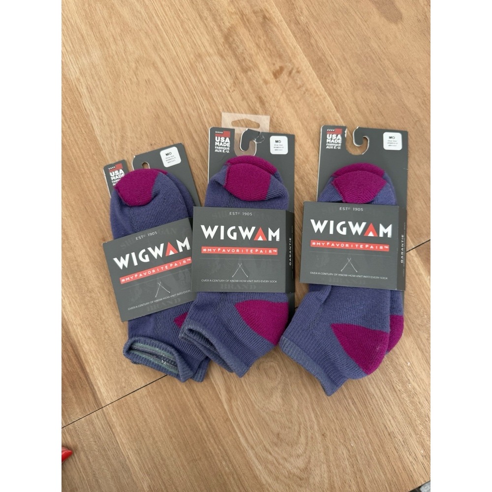 3 Pairs Wigwam Runvious Pro Low Performance Socks‎ – Medium – USA Made – NWT